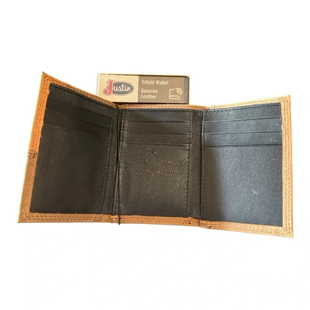 Justin Trifold Wallet | Genuine Leather | RFID Blocking